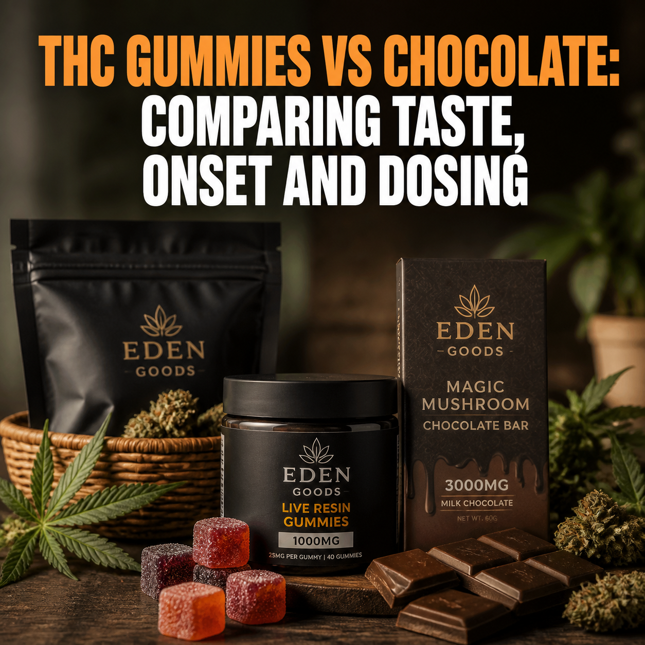 THC Gummies vs Chocolate: Comparing Taste, Onset and Dosing