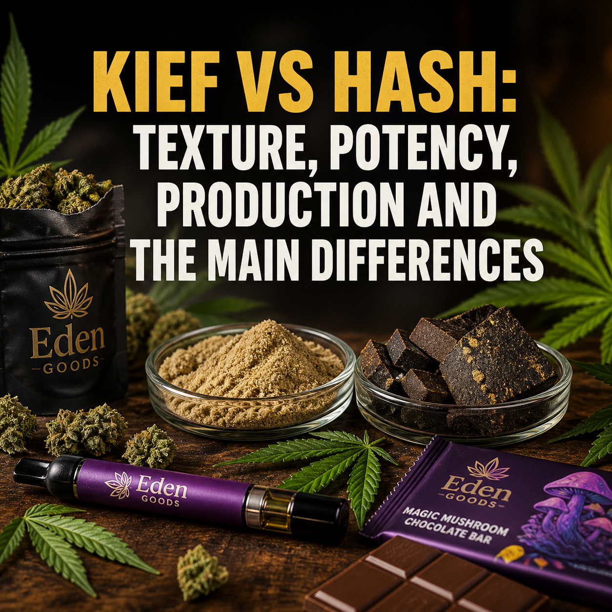 Kief vs Hash: Texture, Potency, Production and the Main Differences