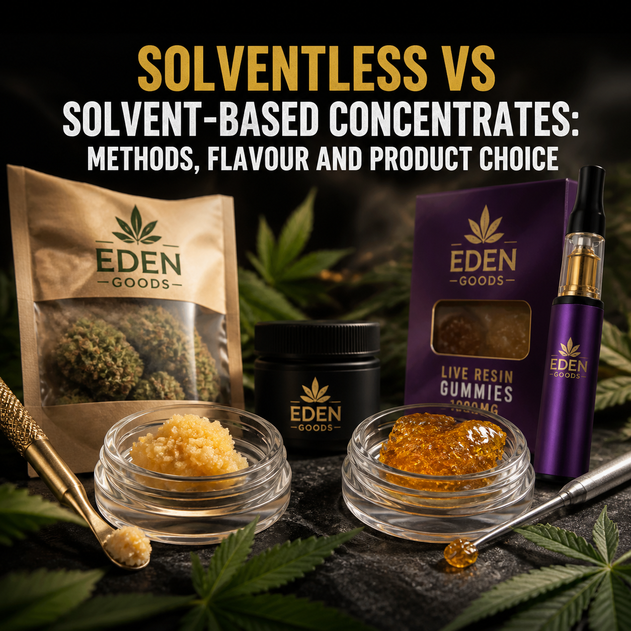 Solventless vs Solvent-Based Concentrates: Methods, Flavour and Product Choice