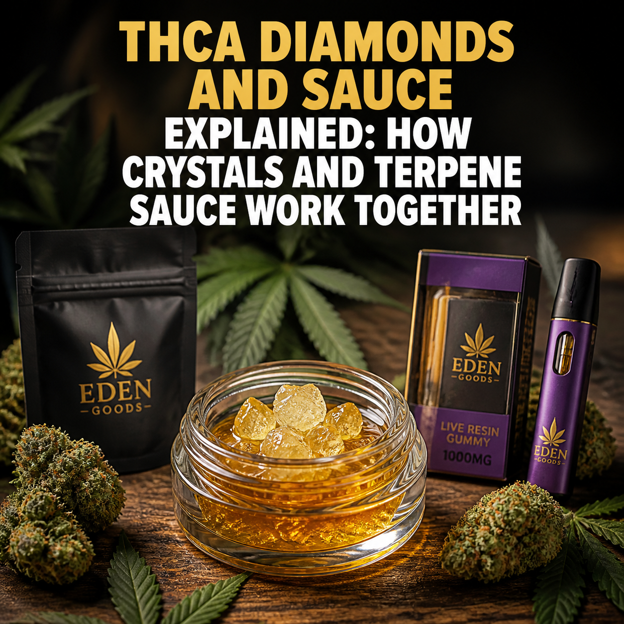THCA Diamonds and Sauce Explained: How Crystals and Terpene Sauce Work Together