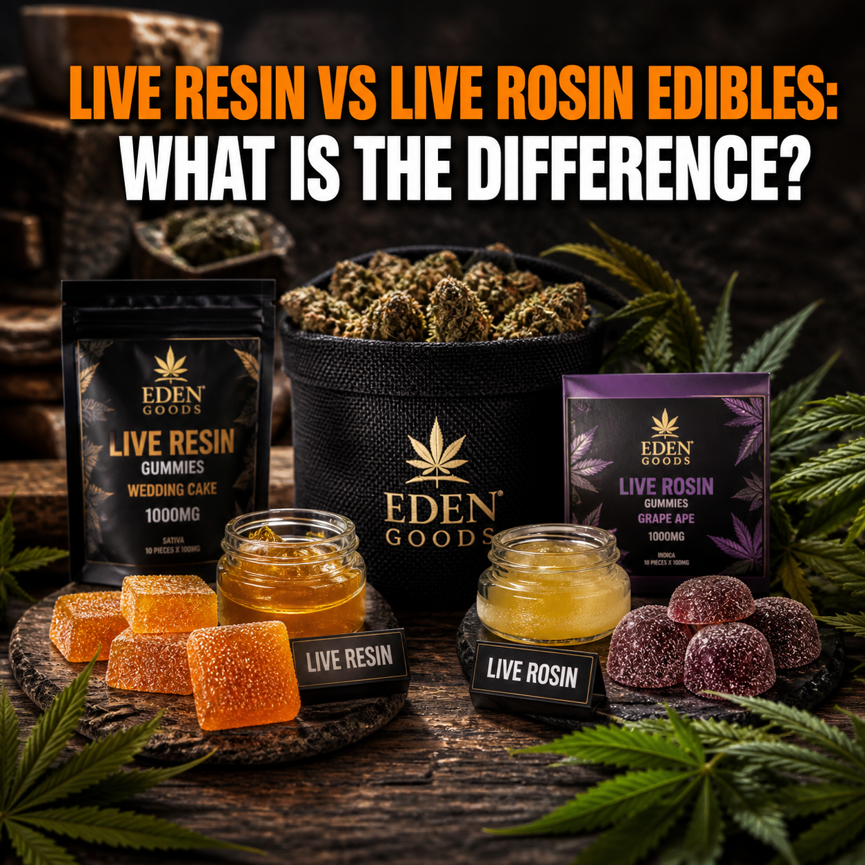 Live Resin vs Live Rosin Edibles: What Is the Difference?