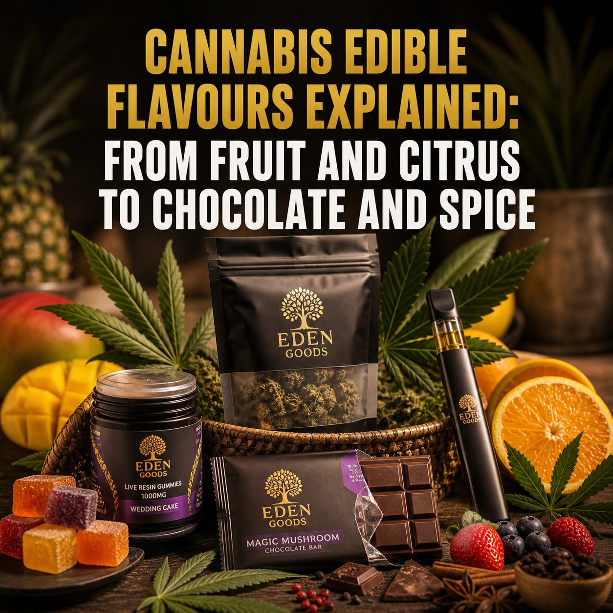 Cannabis Edible Flavours Explained: From Fruit and Citrus to Chocolate and Spice