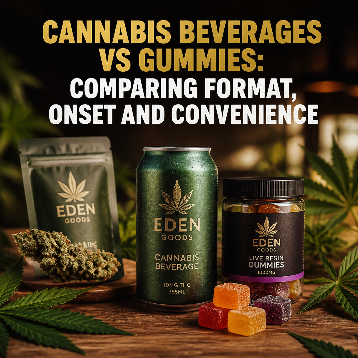 Cannabis Beverages vs Gummies: Comparing Format, Onset and Convenience